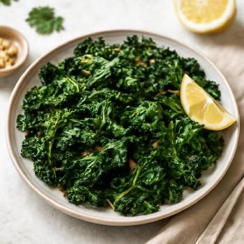 Chou Kale Rôti Croustillant à l'Ail et au Citron