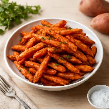 Frites de Patates Douces Croustillantes à la Friteuse à Air