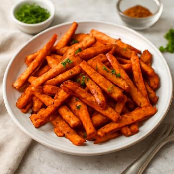 Frites de Patates Douces Épicées au Four