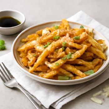 Frites de Pommes de Terre Maison à l'Huile de Truffe et Parmesan