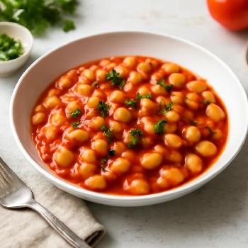 Haricots Blancs à la Sauce Tomate Simples
