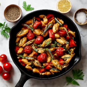 Pâtes aux légumes rôtis à la Méditerranéenne