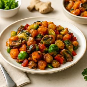 Poêlée de Légumes d'Automne au Soja et Gingembre