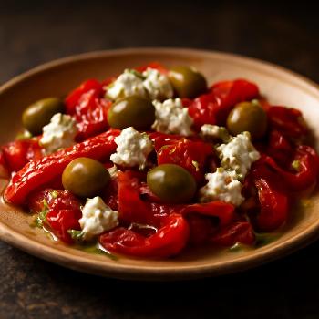 Poivrons Grillés à la Feta et Olives