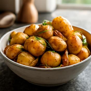 Pommes de Terre Grenaille Rôties au Romarin et à l'Ail