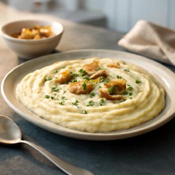 Purée de Chou-fleur Crémeuse à l'Ail Rôti