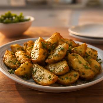 Quartiers de Pommes de Terre Rôtis aux Herbes et à l'Ail