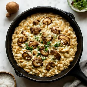 Risotto Crémeux aux Champignons (Sans Gluten)