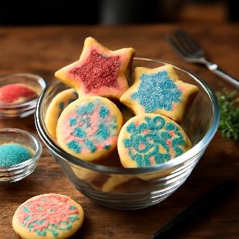 Biscuits Sablés Artistiques: Sucre Coloré et Impression de Motifs