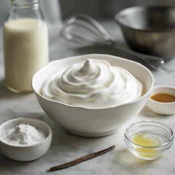 Crème Fouettée Stabilisée à la Gélatine