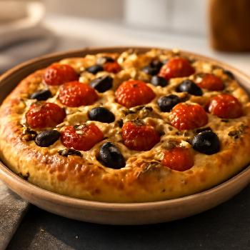 Focaccia aux Tomates Cerises et Olives : Un Délice Méditerranéen