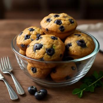 Muffins aux Myrtilles Faciles (Mesures à la Tasse)
