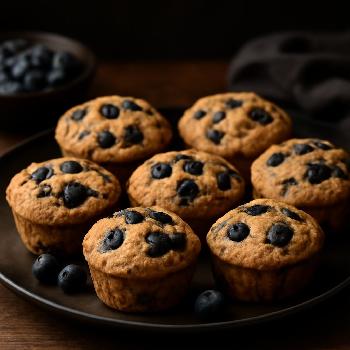 Muffins Vegan aux Myrtilles Fraîches