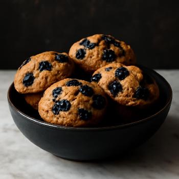 Muffins Végétaliens aux Myrtilles Faciles (Substitut d'Oeuf Commercial)
