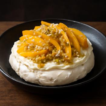 Pavlova Exotique à la Mangue et Fruit de la Passion