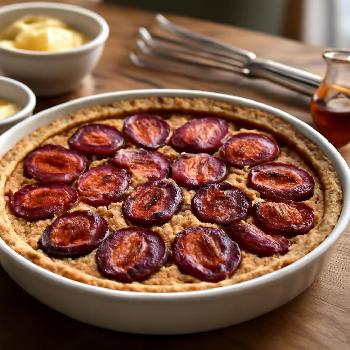 Tarte aux Prunes et Frangipane avec un Fond Croustillant