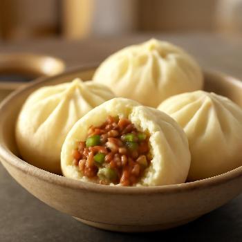 Baozi Chinois Traditionnels (Petits Pains à la Vapeur)