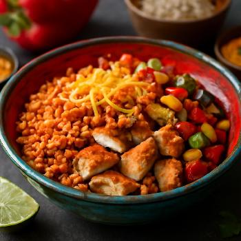 Burrito au Poulet et Riz à la Mexicaine : Une Explosion de Saveurs