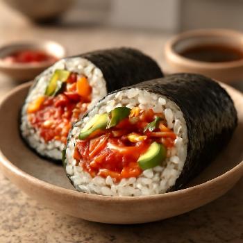 Burrito Sushi au Saumon Teriyaki