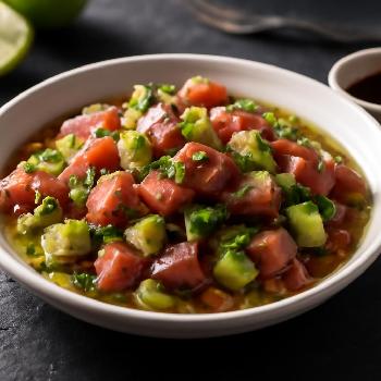 Ceviche Nikkei au Thon Rouge et Yuzu