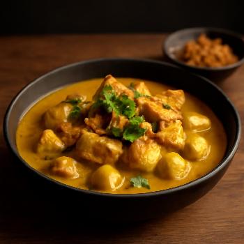 Curry Jaune Thaïlandais au Poulet et Pommes de Terre