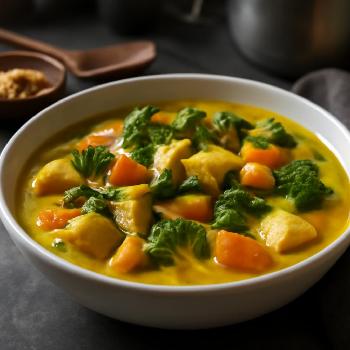 Curry Jaune Thaïlandais Végétarien au Tofu et Légumes