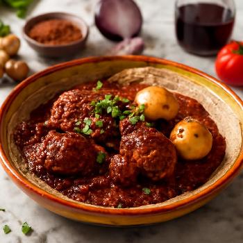 Doro Wat Éthiopien Authentique Servi avec Injera