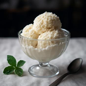 Glace à la Noix de Coco Thaïlandaise Facile (sans sorbetière)