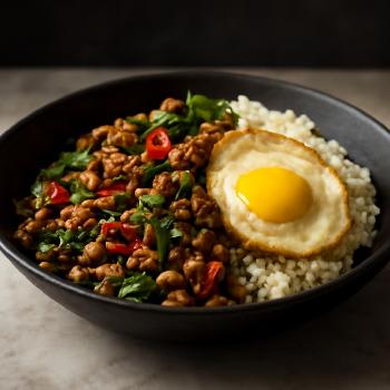 Poulet sauté au basilic thaï (Pad Krapow Gai)