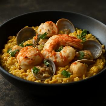 Risotto Vénitien aux Fruits de Mer et Safran