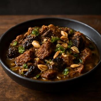 Tajine d'Agneau aux Pruneaux et Amandes