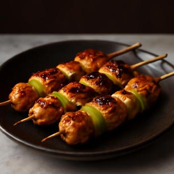 Yakitori au Poulet et Poireaux (Négima Yakitori)