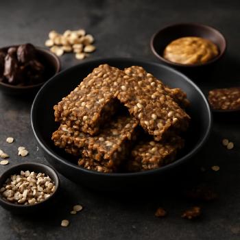 Barres de céréales crues aux dattes et noix