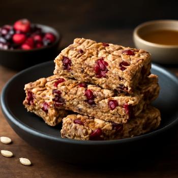 Barres de céréales maison aux fruits rouges et amandes