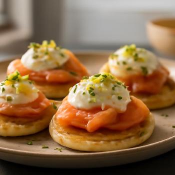 Blinis au Saumon et Crème Citronnée