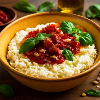Bol Petit Déjeuner Salé Rapide : Ricotta, Tomates séchées et Basilic