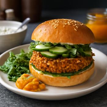 Burger Végétarien Rapide aux Lentilles Corail et Épices