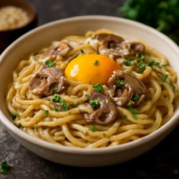 Carbonara Express Végétarienne aux Champignons