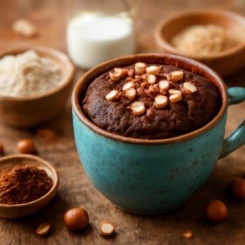 Mug Cake Choco-Noisette au Micro-Ondes