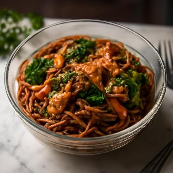 Nouilles Soba Sautées au Poulet et Légumes (10 minutes)