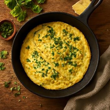 Omelette Express au Fromage et Herbes Fraîches