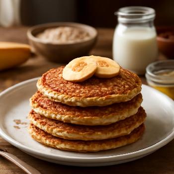Pancakes Rapides Banane et Avoine (sans gluten)