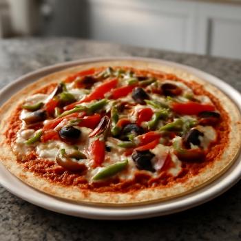 Pizza Tortilla Express au Micro-Ondes