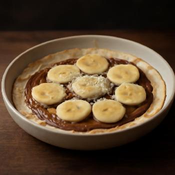 Pizza Tortilla Sucrée au Micro-ondes