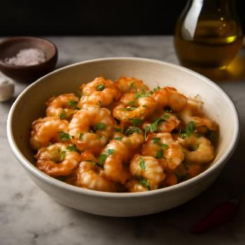 Poêlée de crevettes à l'ail minute