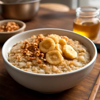 Porridge Micro-Ondes à la Banane et aux Noix