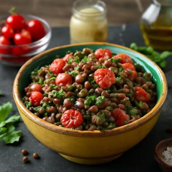 Salade de Lentilles à la Moutarde Express