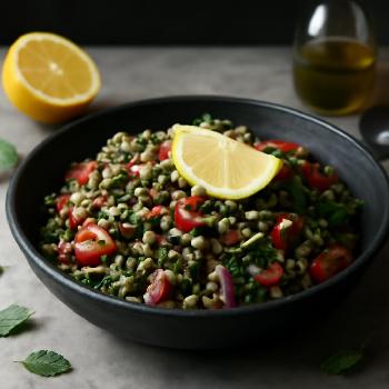 Salade de lentilles citronnée aux herbes fraîches