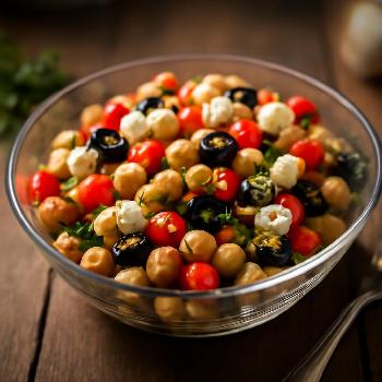 Salade de pois chiches à la méditerranéenne