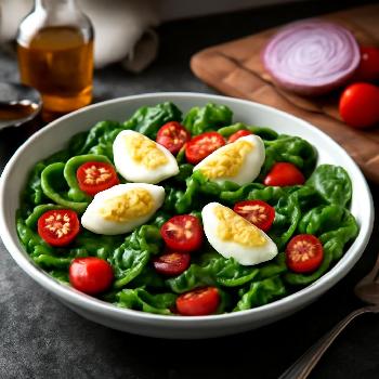 Salade Express Protéinée aux Œufs Durs et Épinards